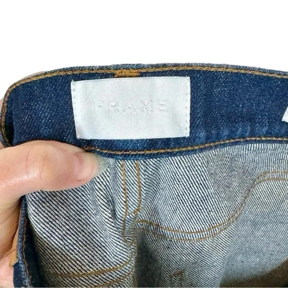 Frame Denim Le Italien True Straight in Rinse Rigid Denim - Picture 10 of 16